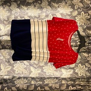 Red star spangle top